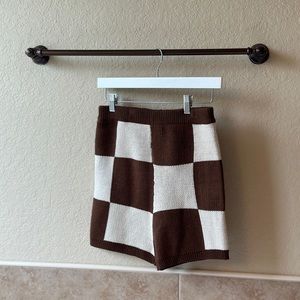 NEW Fashion Nova Black Checkered Shorts Hot Pants in Medium SHIPS FAST